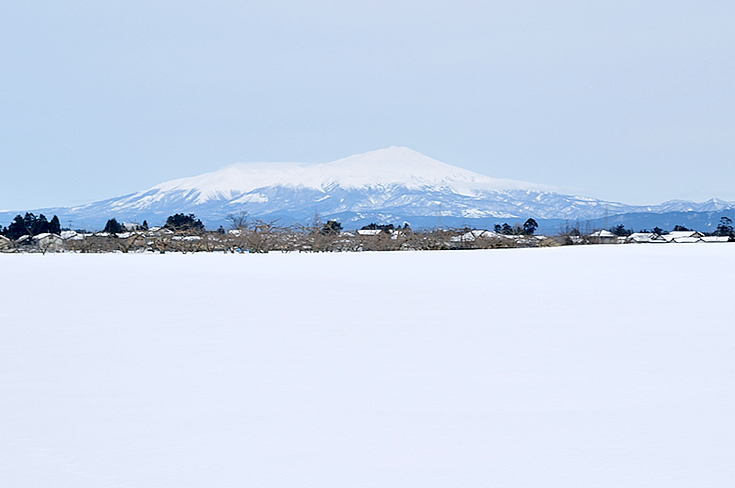 白露垂珠（はくろすいしゅ）　鳥海山　雪景色