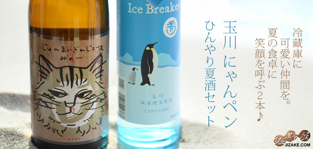 ◇【送料込み】玉川 にゃんペンひんやり夏酒セット 500ml・720ml