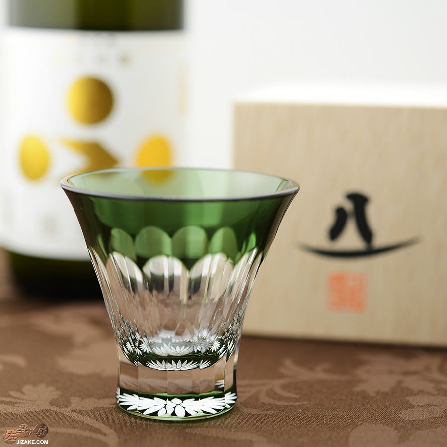 【木箱入】八千代切子　万華鏡　杯(菊柄)　LS19759SCG-C694-S3