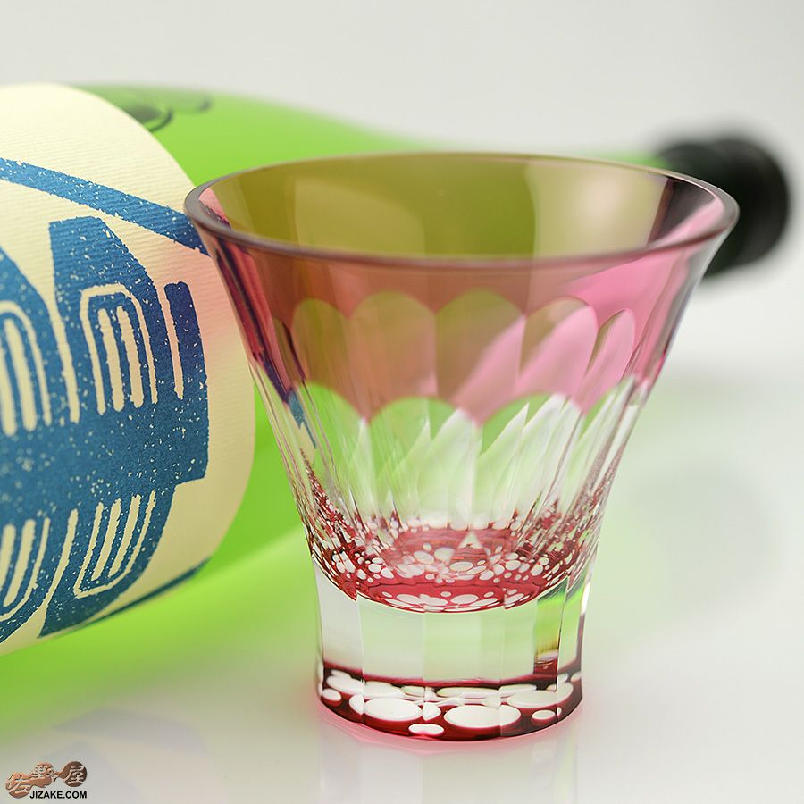 【木箱入】八千代切子　万華鏡　杯(紅梅柄)　LS19759SAU-C694-S1