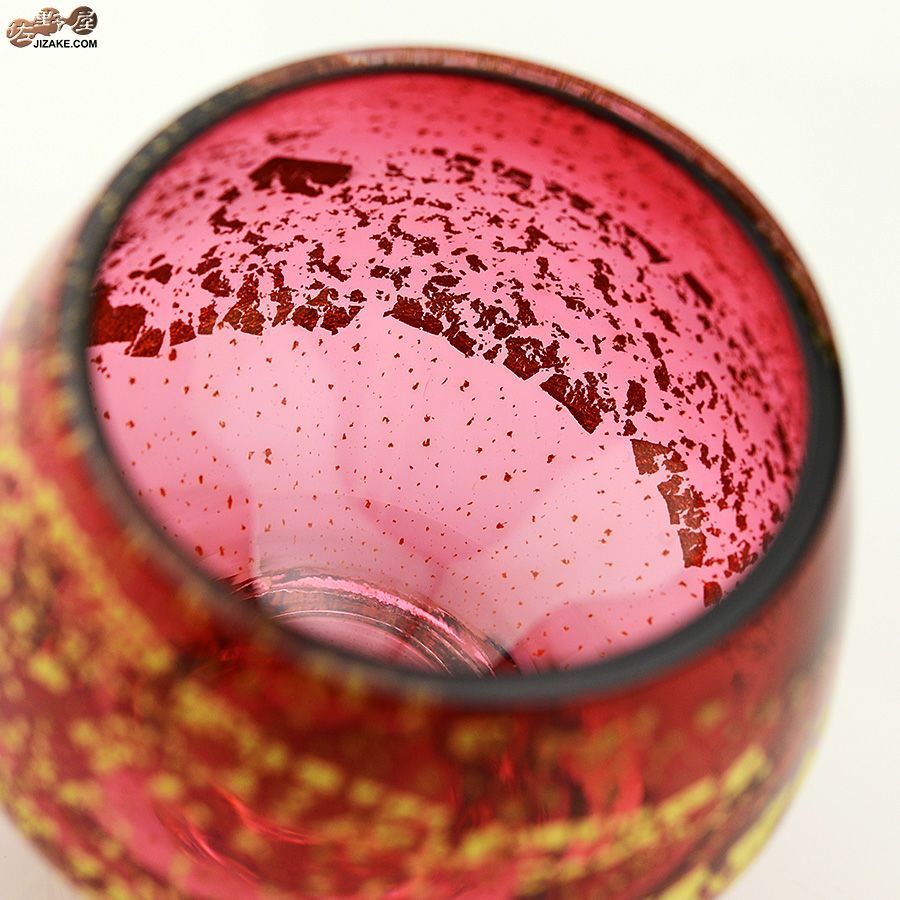 木箱入】江戸硝子 紅玻璃(べにはり) 冷酒杯(純米酒) LS19610RAU 