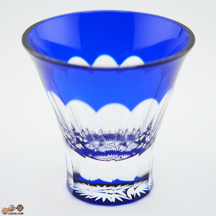 【木箱入】八千代切子　万華鏡　杯(笹の葉柄)　LS19759SULM-C694-S2