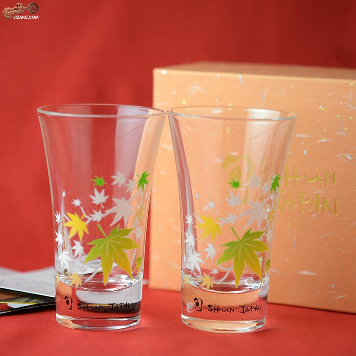 【箱入】冷感紅葉　天開グラス　ペアセット　