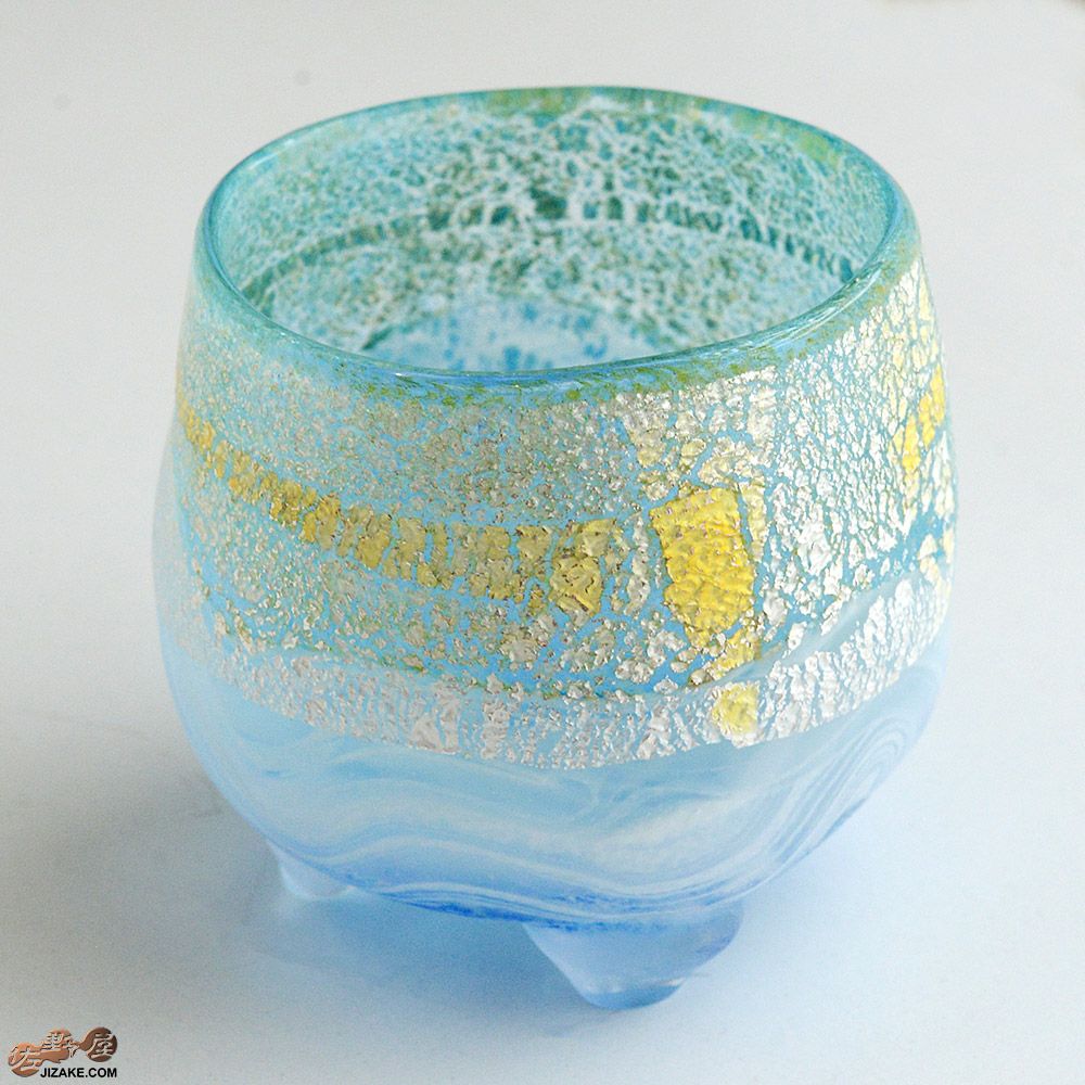 【箱入】風のしらべ　渓流　酒盃　伊藤泰三　SUN GLASS STUDIO KYOTO