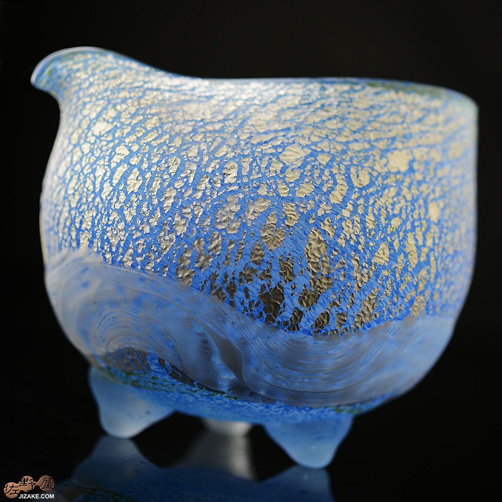 【箱入】風のしらべ　サファイアブルー　片口　伊藤泰三　SUN GLASS STUDIO KYOTO