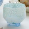【箱入】風のしらべ　水色SILVER　酒盃　伊藤泰三　SUN GLASS STUDIO KYOTO