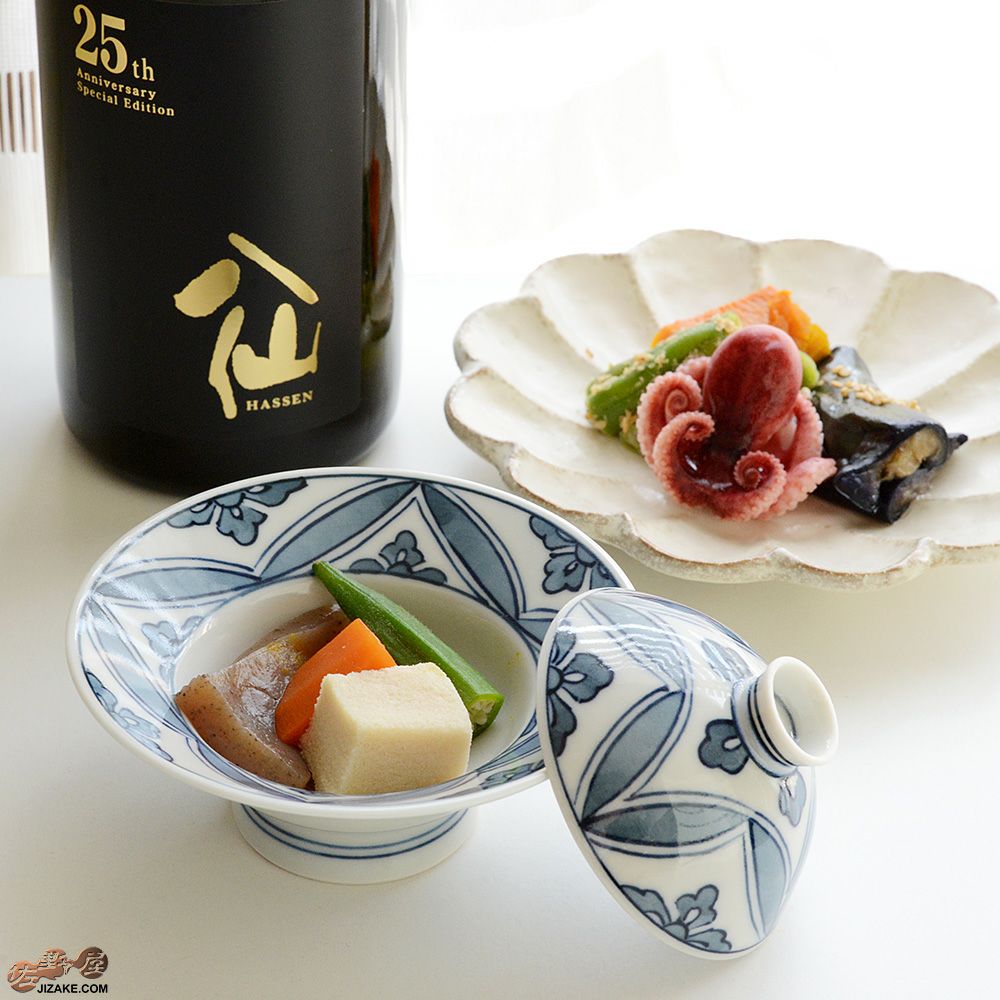 素明窯(そめいがま) 井上 路久　昭和レトロ　小蓋もの　七宝花菱蓋