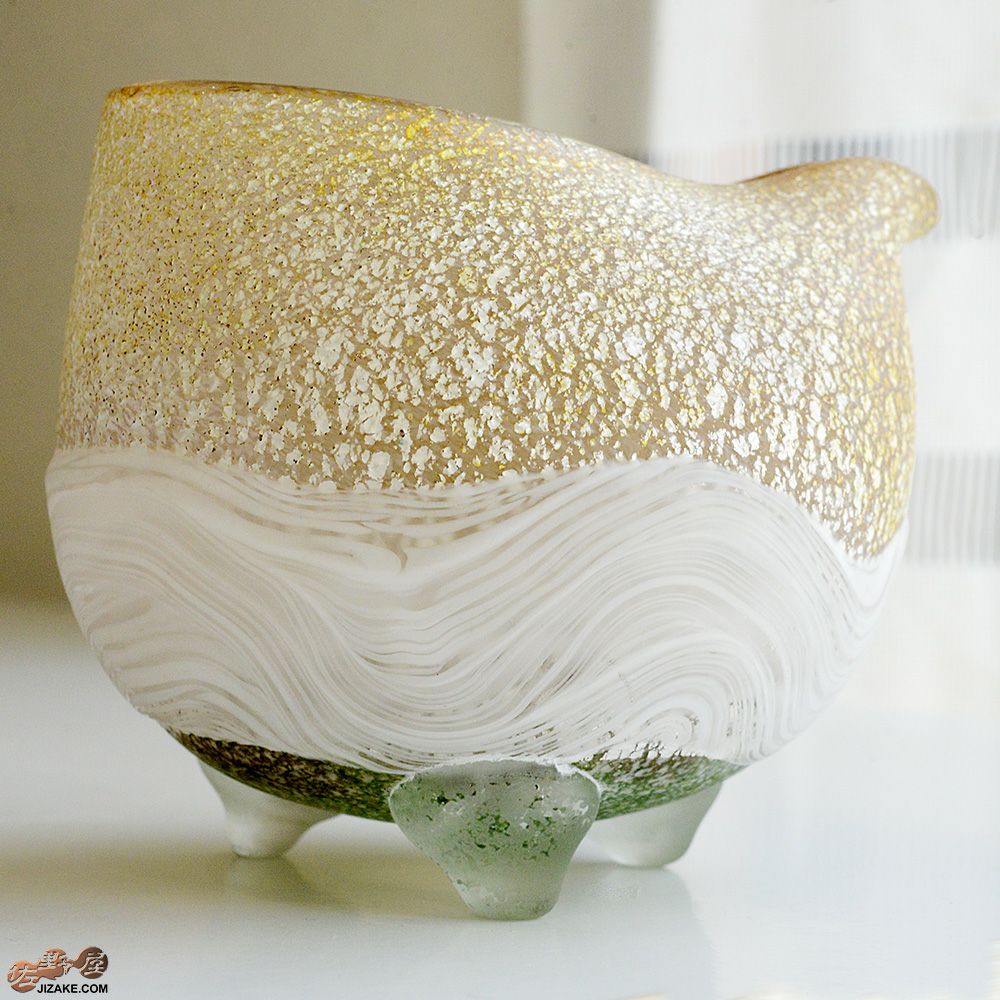 SUN GLASS STUDIO KYOTO　風のしらべ　金色　片口