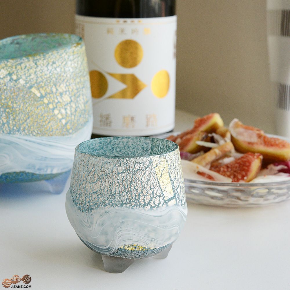 SUN GLASS STUDIO KYOTO　風のしらべ　捻り風　酒盃