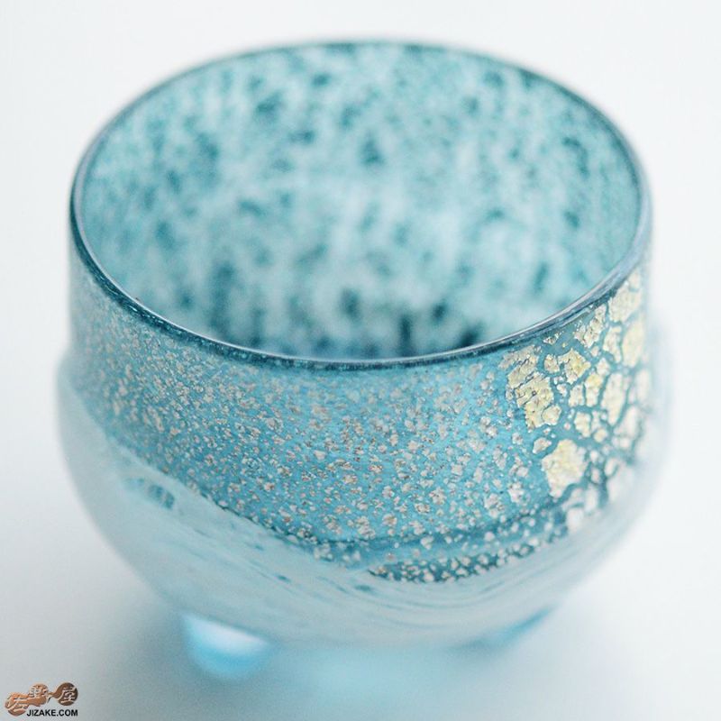 SUN GLASS STUDIO KYOTO 【箱入】風のしらべ　雨情２　手捻り風　酒盃　ガラス