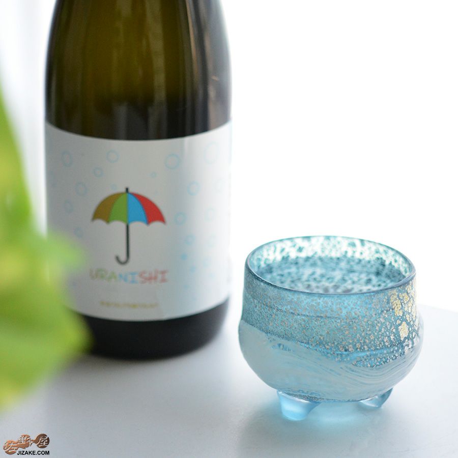 SUN GLASS STUDIO KYOTO 【箱入】風のしらべ　雨情２　手捻り風　酒盃　ガラス