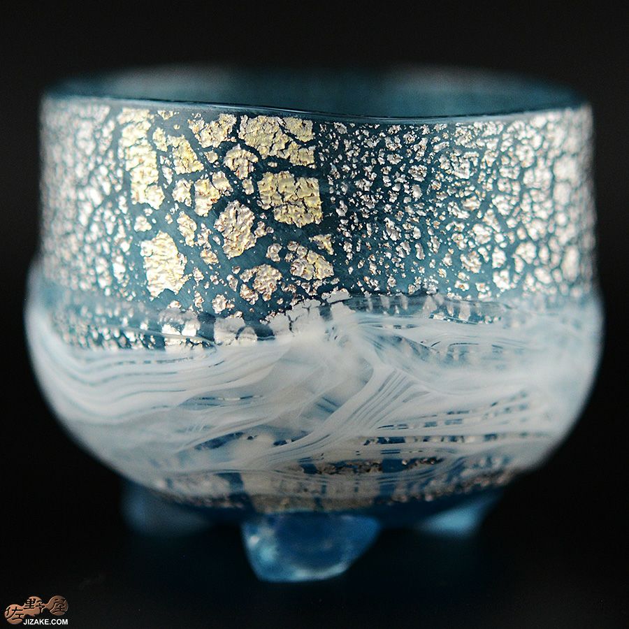 SUN GLASS STUDIO KYOTO 【箱入】風のしらべ　雨情２　手捻り風　酒盃　ガラス