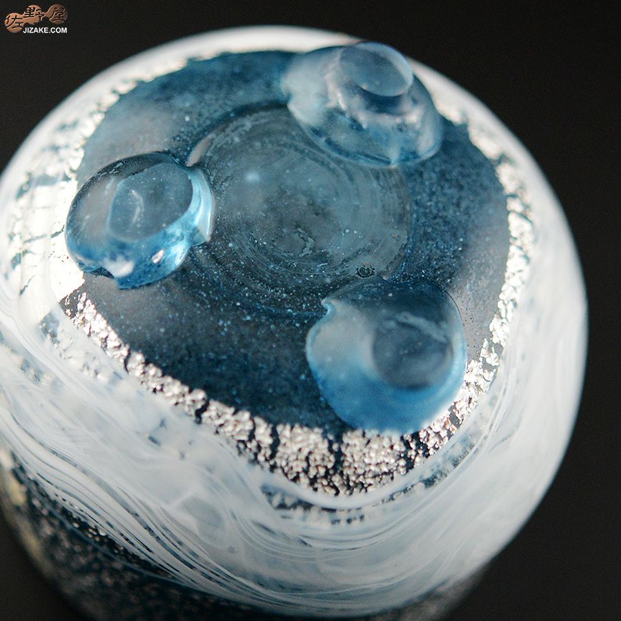 SUN GLASS STUDIO KYOTO 【箱入】風のしらべ　雨情２　手捻り風　酒盃　ガラス