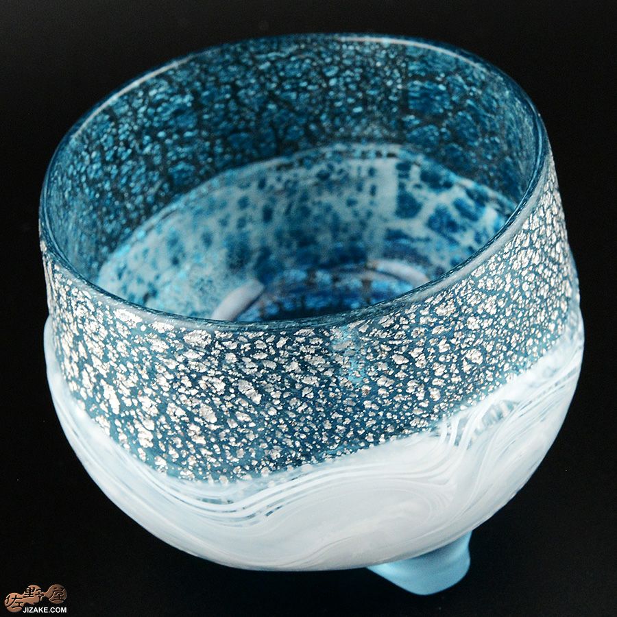 SUN GLASS STUDIO KYOTO 【箱入】風のしらべ　雨情２　手捻り風　酒盃　ガラス