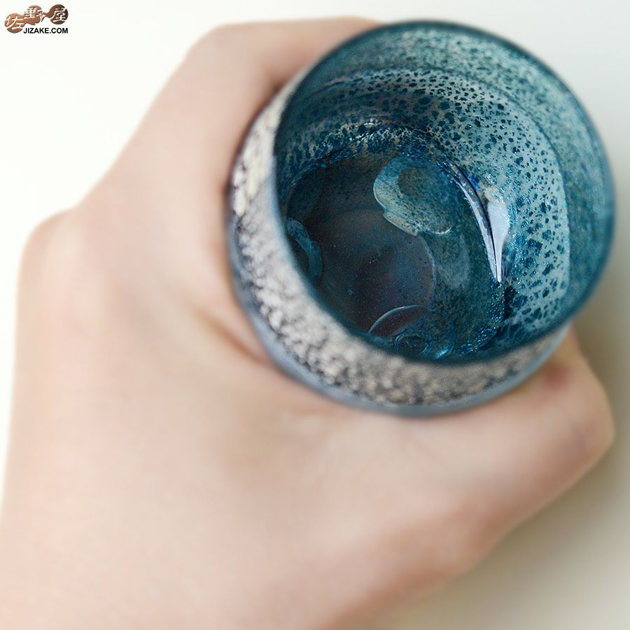 SUN GLASS STUDIO KYOTO 【箱入】風のしらべ　雨情２　手捻り風　酒盃　ガラス