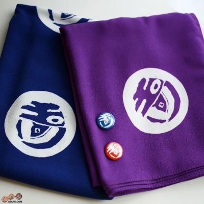 ◇玉川丹後ちりめん風呂敷　バッヂ２個付き　