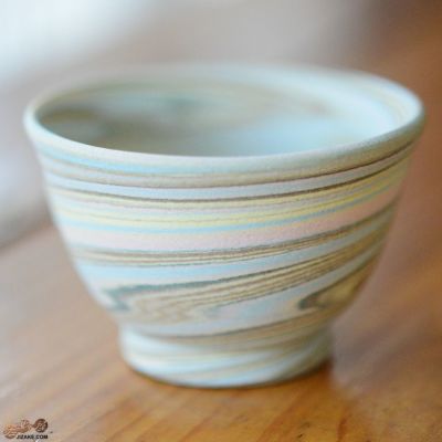 【箱入】練り込み 砂の惑星 ぐい呑 小