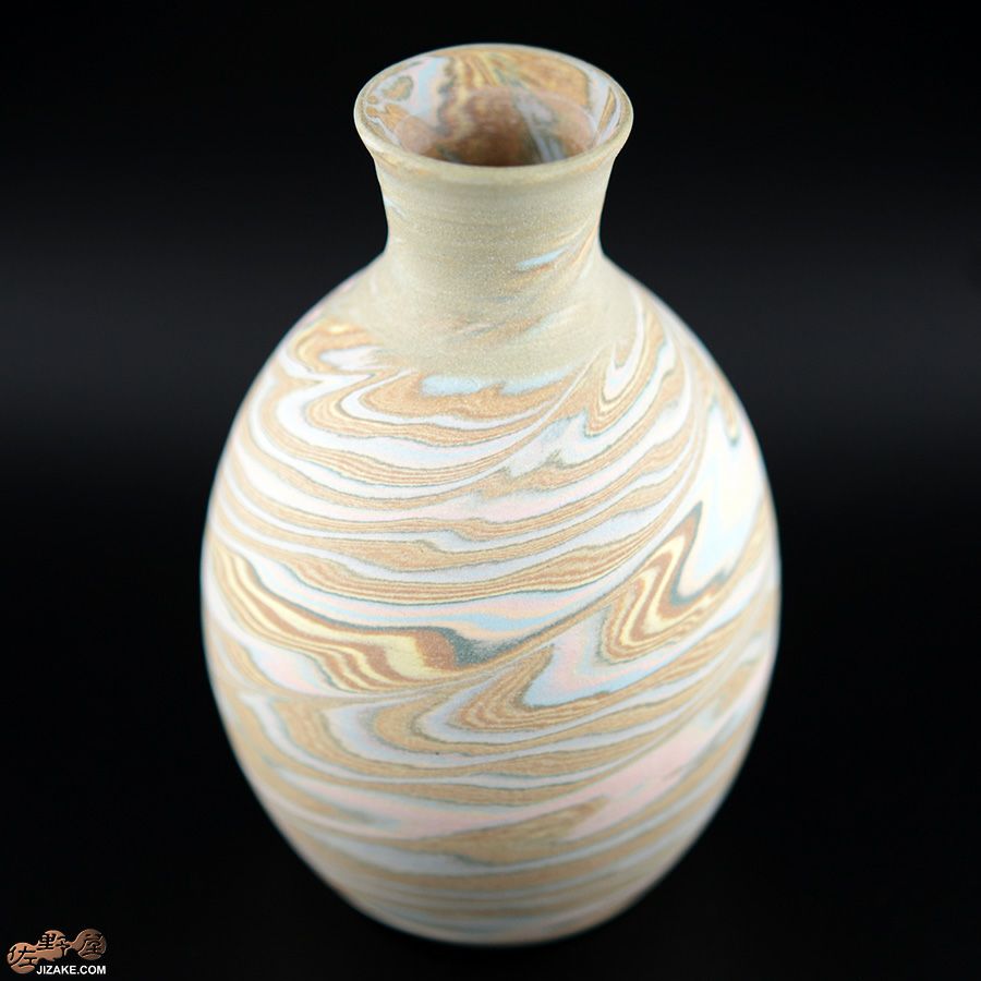 瑞城窯　西村直城 【箱入】練り込み　幻惑　徳利