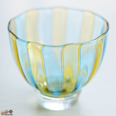 【箱入】大東健太（studio iiro）キャンディ　ぐい呑み　水色＆黄色