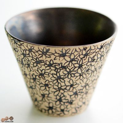 【簡易ラッピング】谷口純一作　花花花　ぐい呑み