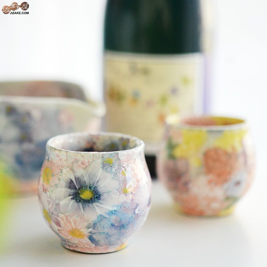 瀬戸焼 野村晃子 【箱入り】野村晃子 花酒器 壺型