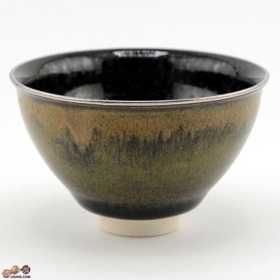 【箱入】早川元観 山紫(さんし) ぐい呑 金彩