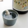陶磁器 楽土(らくど) シロクマの熊五郎 グレー　こんばんは