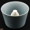 陶磁器 楽土(らくど) 【箱入】シロクマの熊五郎 グレー　いい湯だな＆こんばんは　2個セット