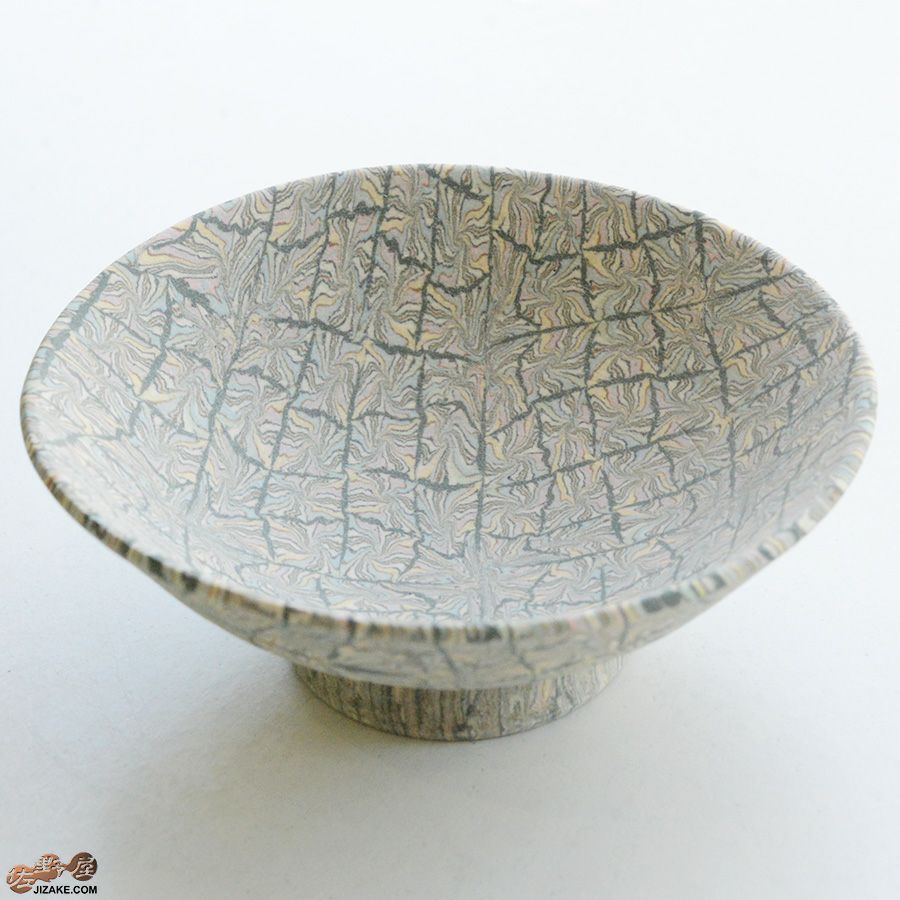 瑞城窯　西村直城 【箱入】練り込み　月霞（つきがすみ）