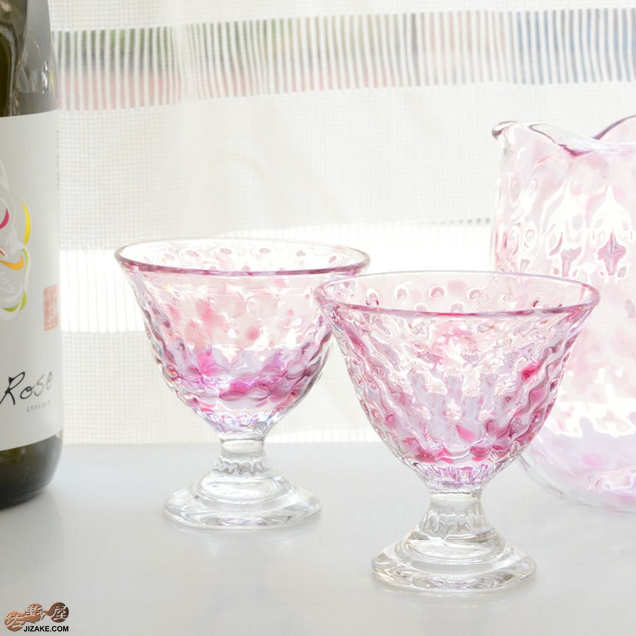 SUN GLASS STUDIO KYOTO 伊藤泰三 【箱入】ヨーヨー　なでしこ　酒盃