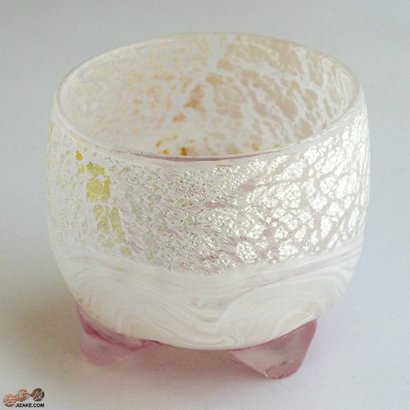 SUN GLASS STUDIO KYOTO 【箱入】風のしらべ　雪いちご　酒盃