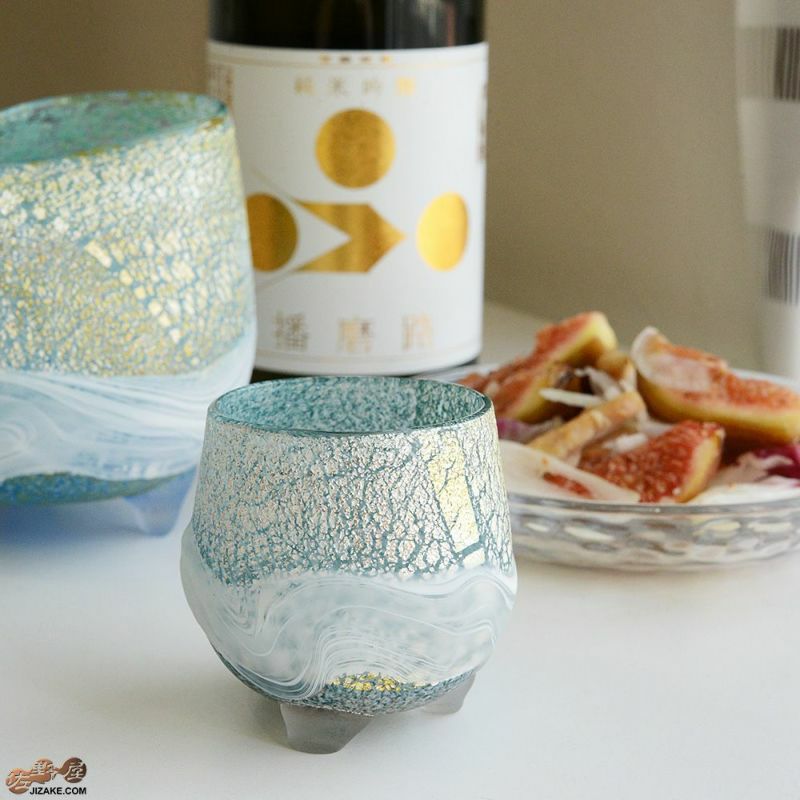 SUN GLASS STUDIO KYOTO 【箱入】風のしらべ　雨情　酒盃