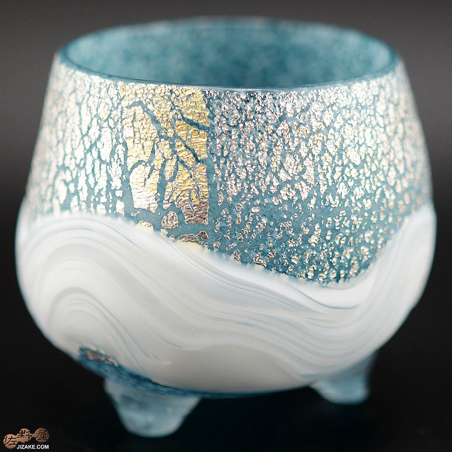 SUN GLASS STUDIO KYOTO 【箱入】風のしらべ　雨情　酒盃