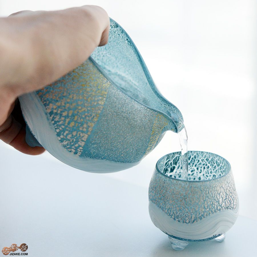 SUN GLASS STUDIO KYOTO 【箱入】風のしらべ　雨情　酒盃