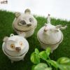 村上直子・白井隆仁 【箱入】器のしごと 片口・盃セット　タヌキ