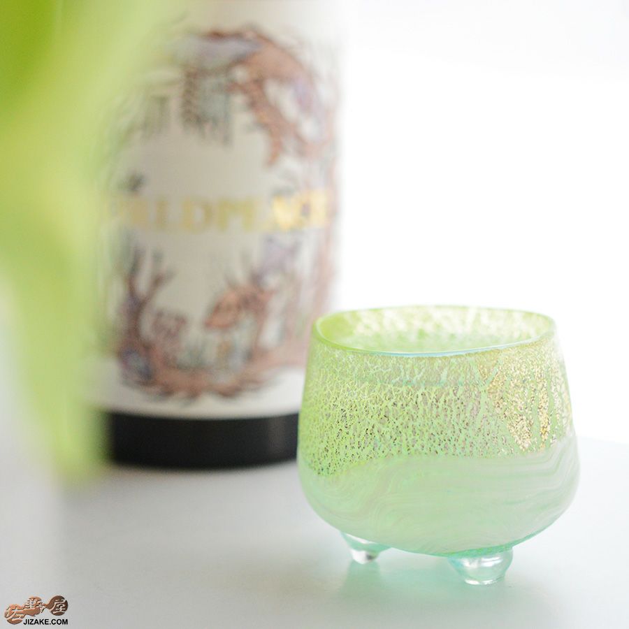 SUN GLASS STUDIO KYOTO　【箱入】風のしらべ　新緑　酒盃