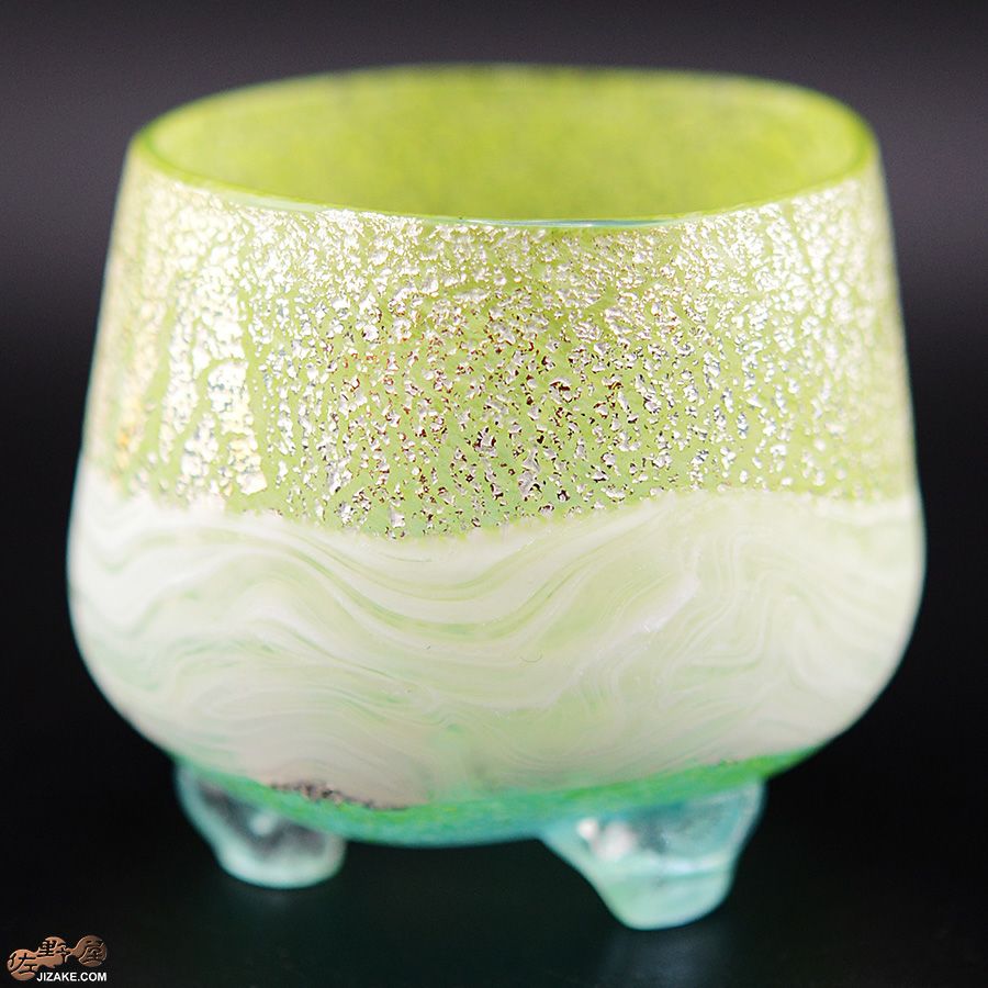 SUN GLASS STUDIO KYOTO　【箱入】風のしらべ　新緑　酒盃