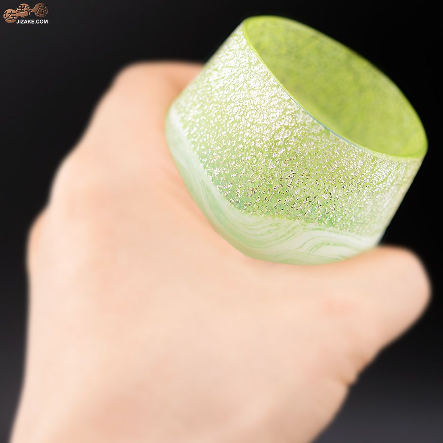 SUN GLASS STUDIO KYOTO　【箱入】風のしらべ　新緑　酒盃