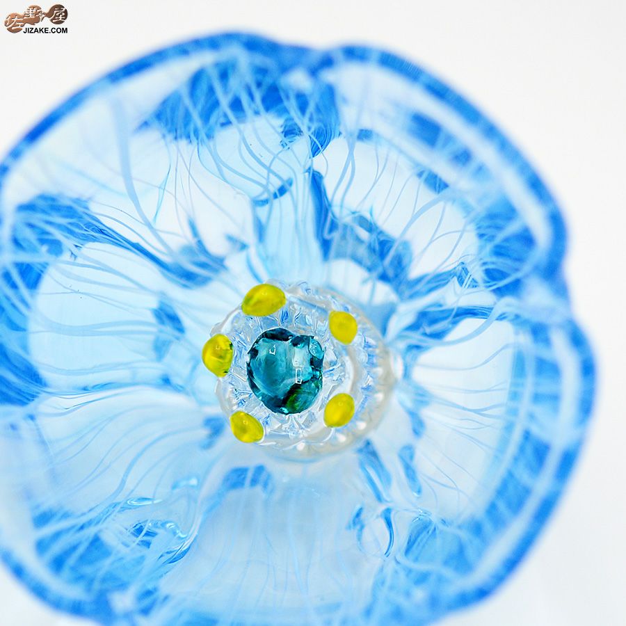 【箱入】湯浅明子 お花のぐい呑み 水色