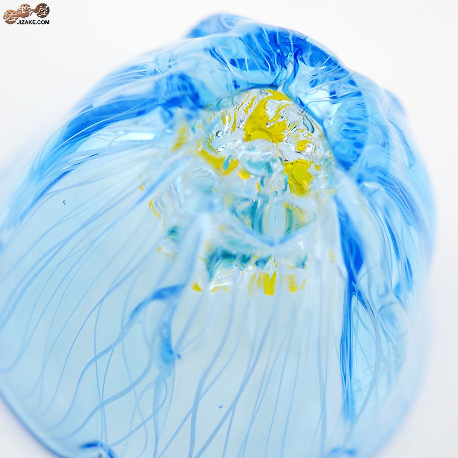 【箱入】湯浅明子 お花のぐい呑み 水色