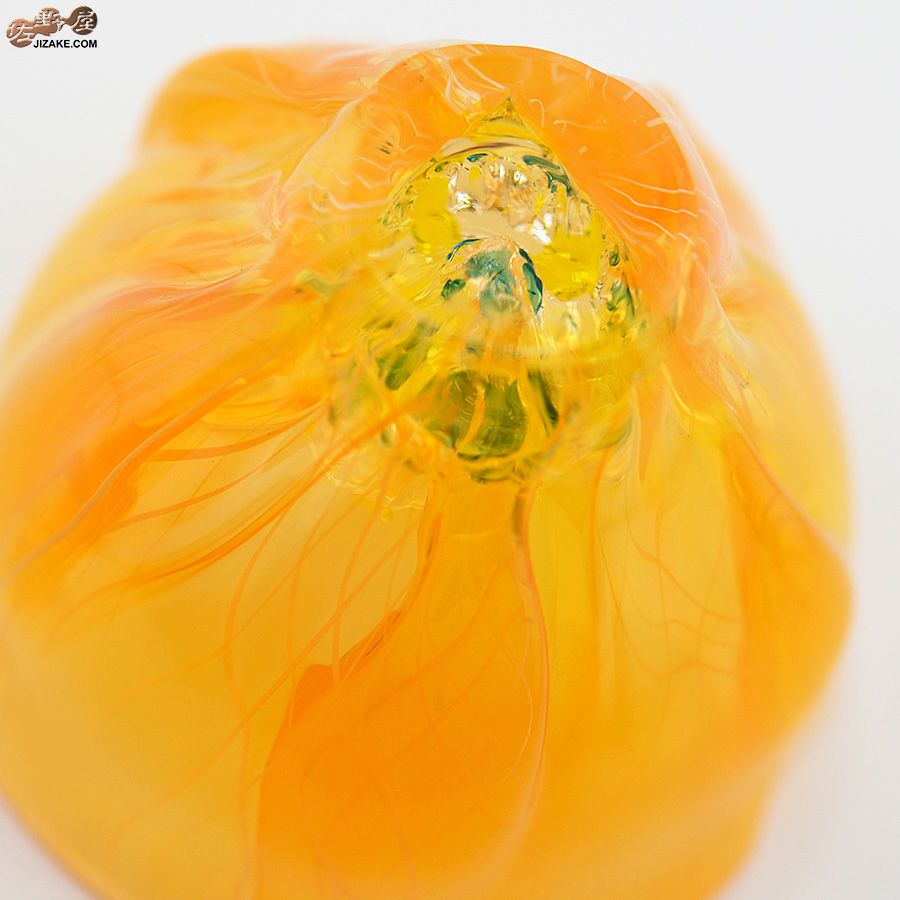 【箱入】湯浅明子 お花のぐい呑み オレンジ