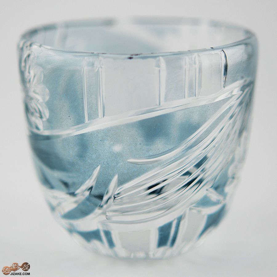 【箱入り】塩原清夏　切子ぐいのみ　クジラ