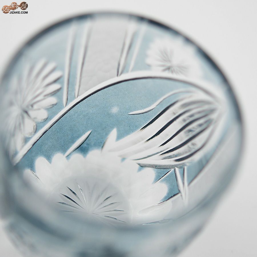 【箱入り】塩原清夏　切子ぐいのみ　クジラ