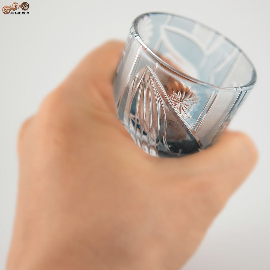 【箱入り】塩原清夏　切子ぐいのみ　クジラ