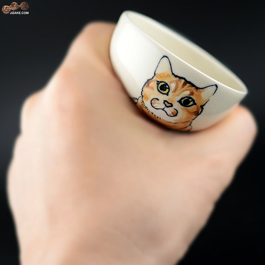 【箱入】永野健二　猫４ ぐい呑み