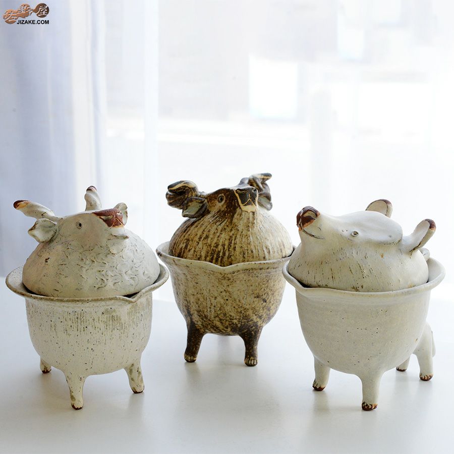 村上直子・白井隆仁　【箱入】器のしごと 片口・盃セット　ヤギ