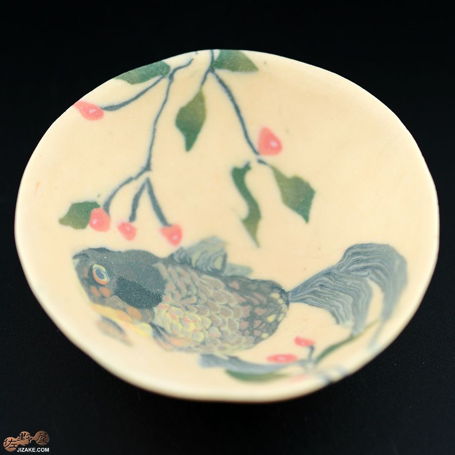 高橋由紀子　金魚　黒　盃