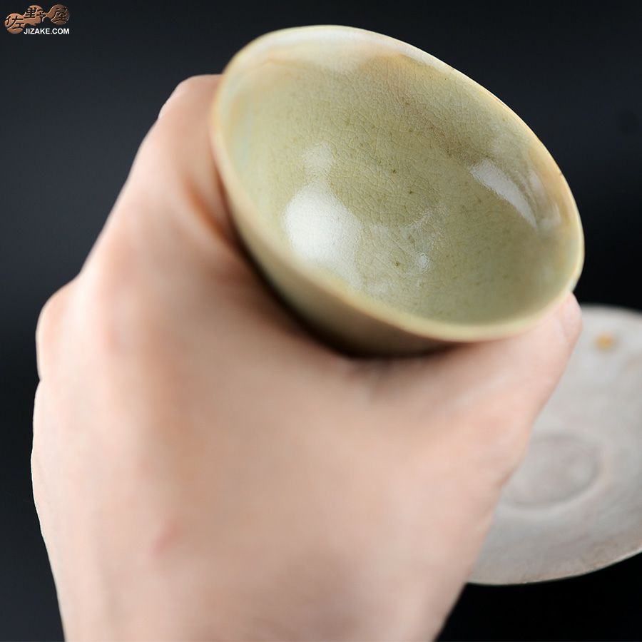 アントノヴァマリコ　銀彩　三つ足　盃・台セット　青磁