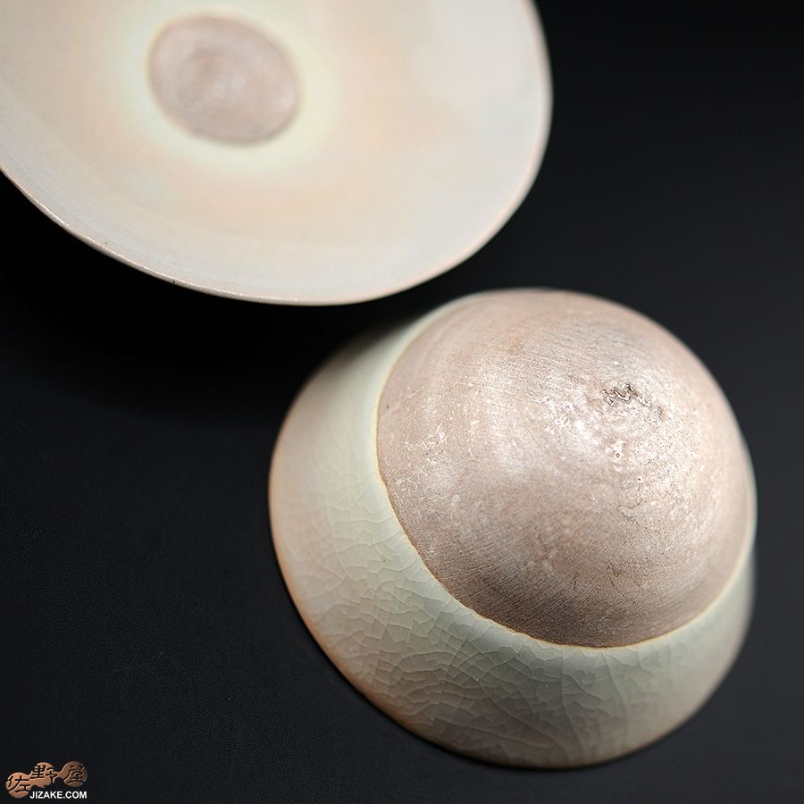 アントノヴァマリコ　銀彩盃　三つ足　盃・台セット　白磁