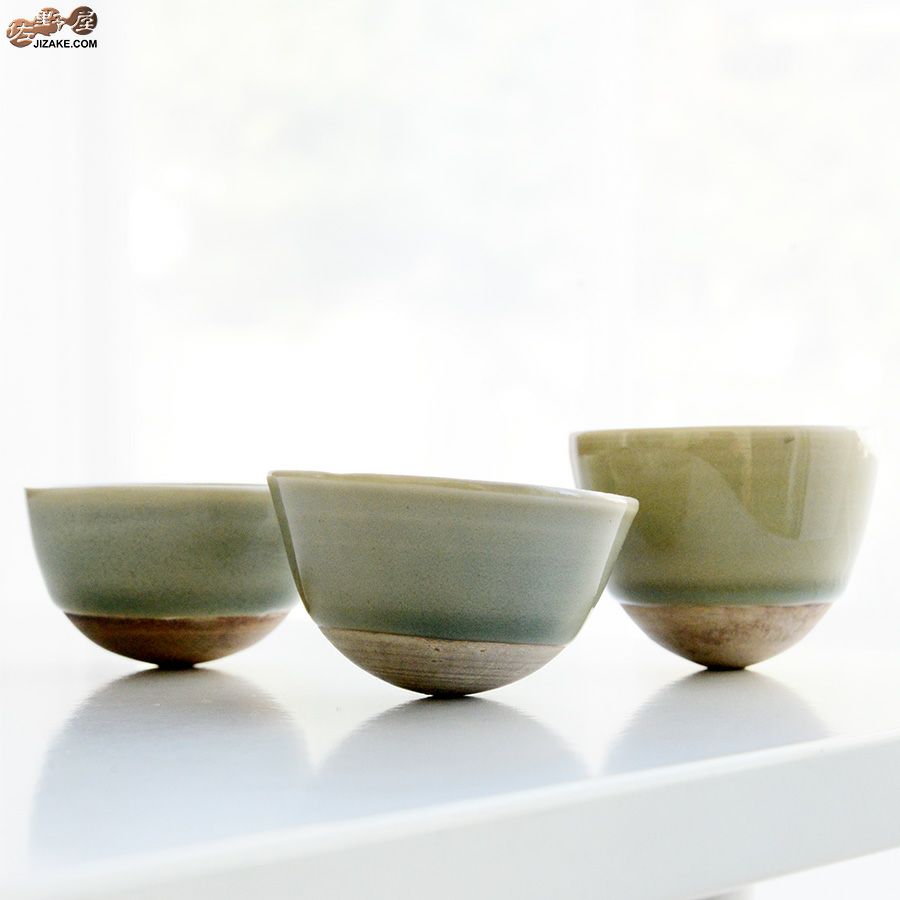 アントノヴァマリコ　銀彩盃・台セット　青磁